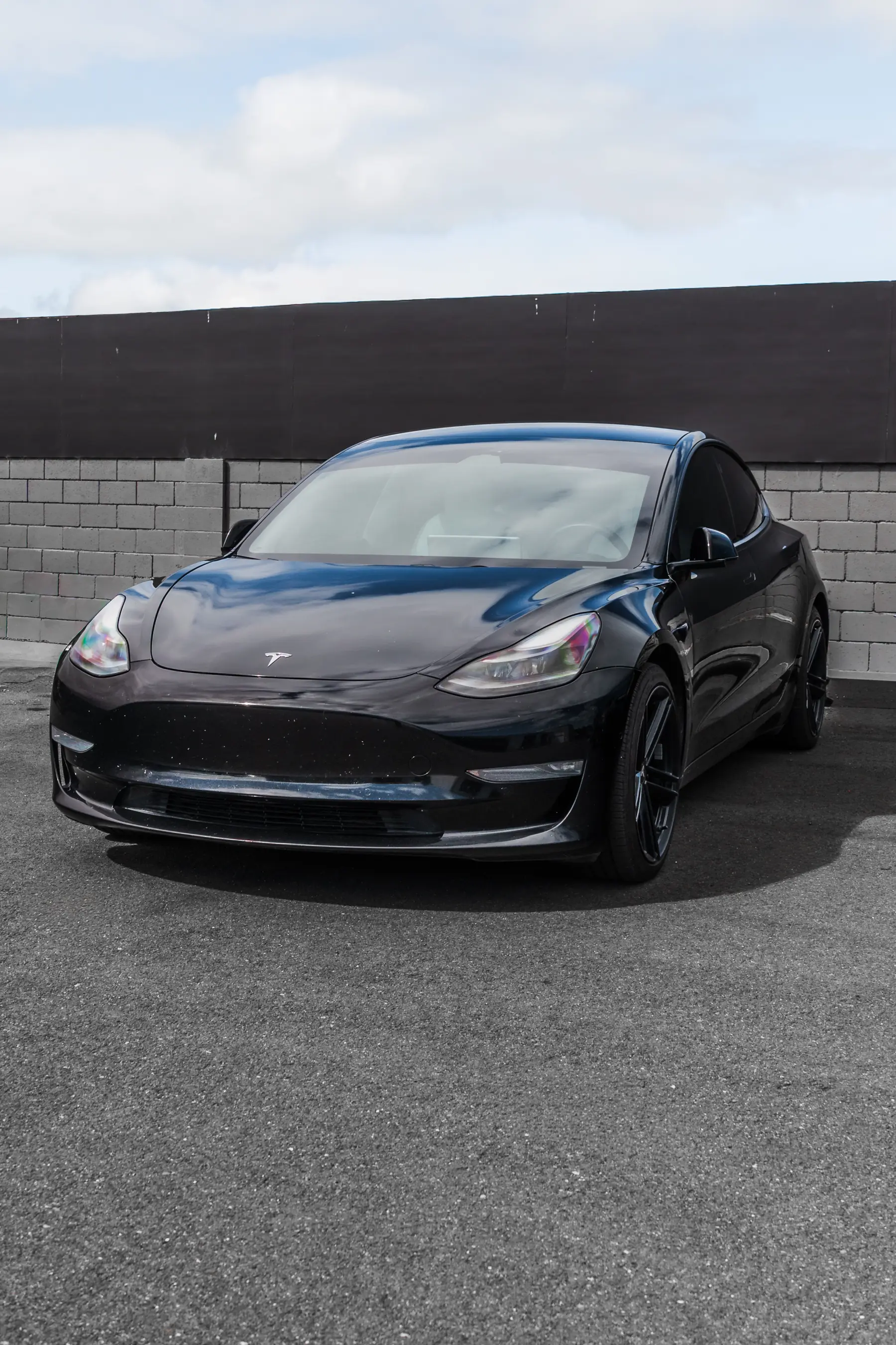 Black Tesla Model 3 repaired at Kreations Auto Body, Humboldt County's Tesla-approved collision center